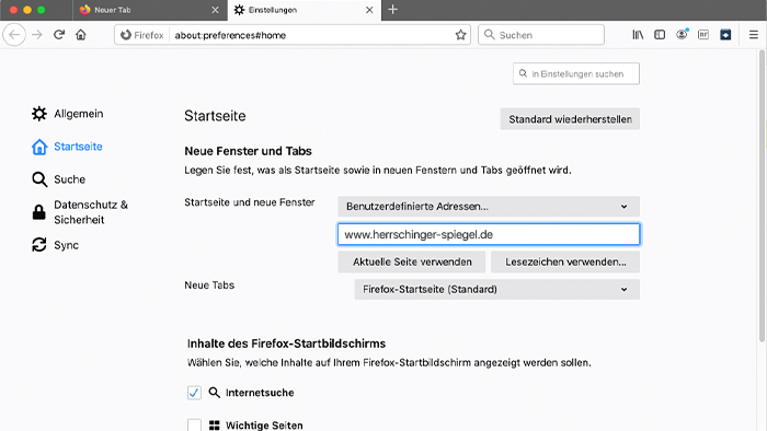 Herrschinger-Spiegel-als-Startseite-Firefox-3